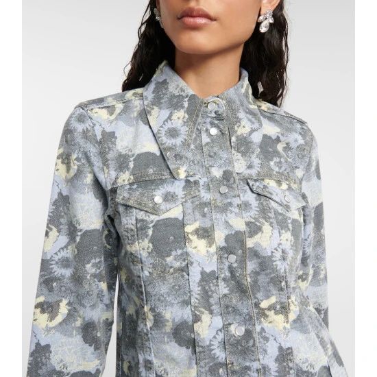 Ganni Printed Denim Shirt - Image 3