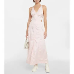 Ganni Gingham Halterneck Maxi Dress