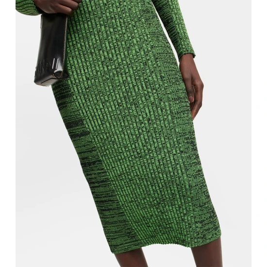 Ganni Ribbed-knit Midi Dress - Image 4