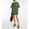 Ganni Checked Seersucker Minidress