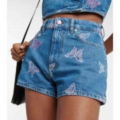 Ganni Embroidered Denim Shorts 2 Ganni Embroidered Denim Shorts -Ganni Shop unnamed file 192