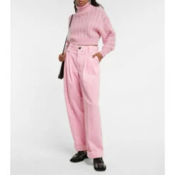 Ganni Cotton Corduroy Wide-leg Pants