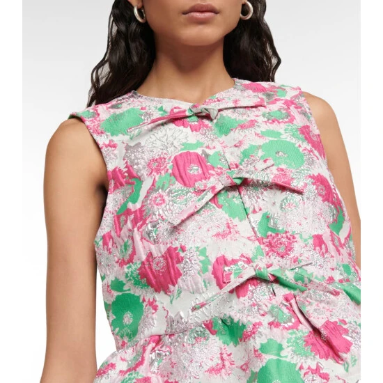 Ganni Floral Jacquard Top - Image 2