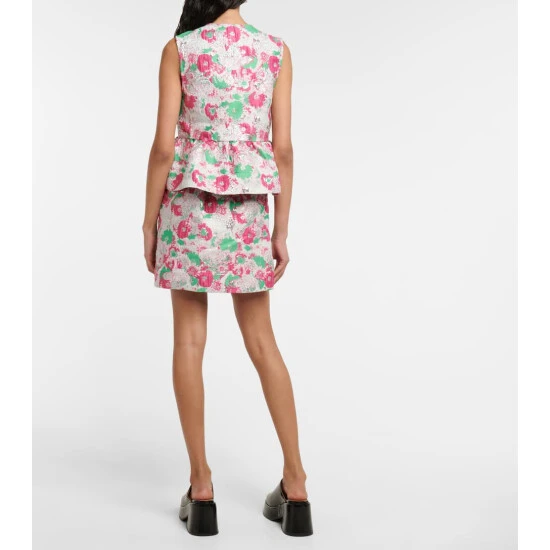 Ganni Floral Jacquard Top - Image 4