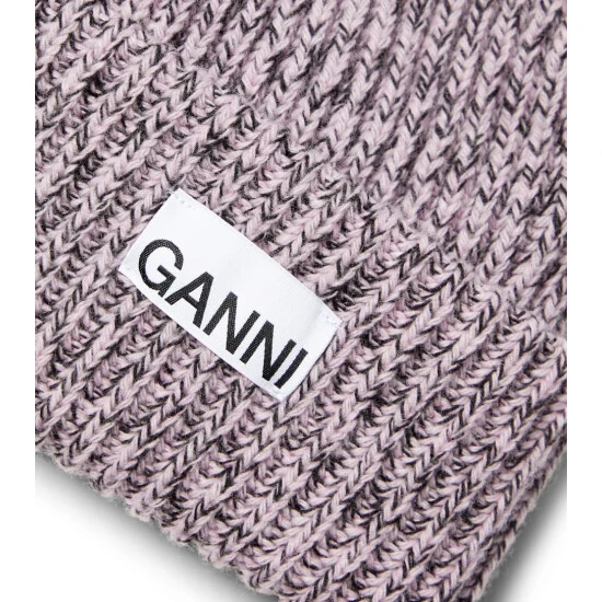 Ganni Ribbed-knit Wool-blend Beanie - Image 2
