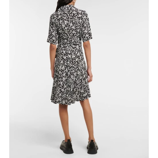Ganni Floral Crêpe Wrap Minidress - Image 2