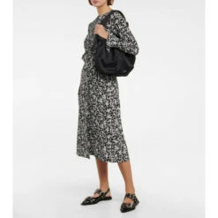 Ganni Floral Wrap Midi Skirt