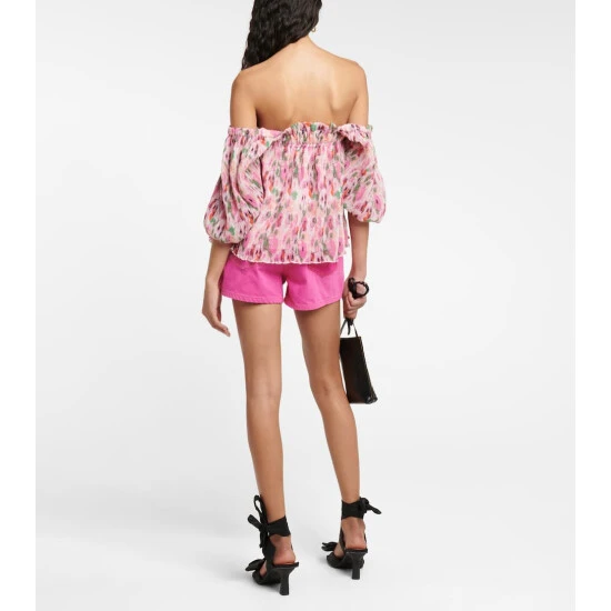 Ganni Floral Puff-sleeve Top - Image 2