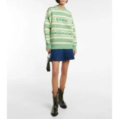 Ganni Logo Wool Sweater
