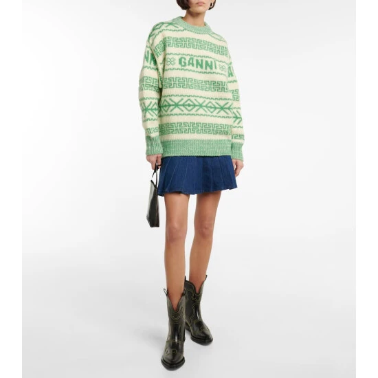 Ganni Logo Wool Sweater
