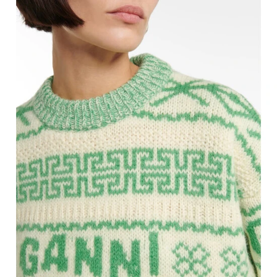 Ganni Logo Wool Sweater - Image 3
