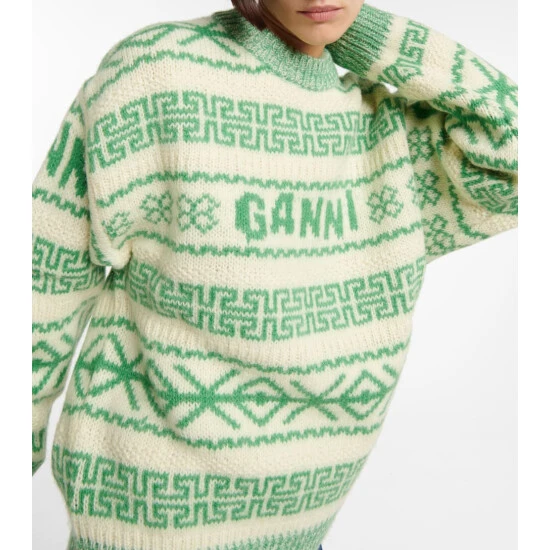 Ganni Logo Wool Sweater - Image 4