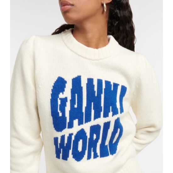 Ganni Wool-blend Jacquard Sweater - Image 3