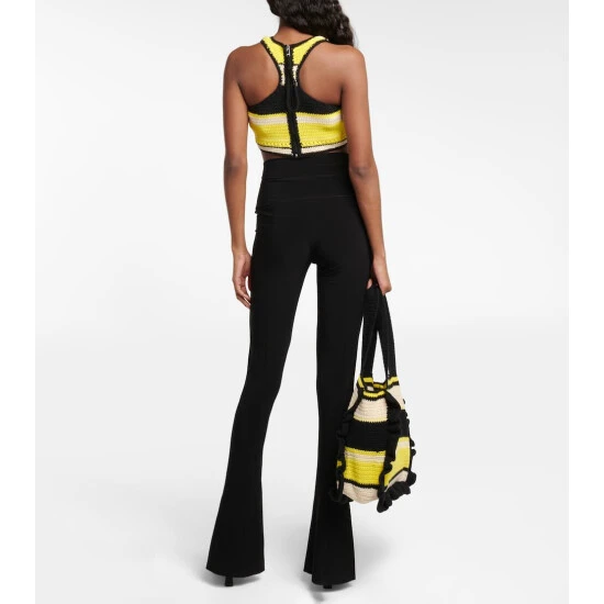 Ganni Striped Crochet Crop Top - Image 2