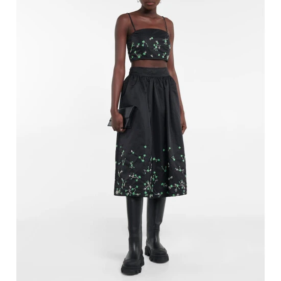 Ganni Beaded Midi Skirt