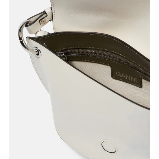 Ganni Banner Saddle Leather Crossbody Bag - Image 2