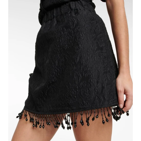 Ganni Embellished Jacquard Organza Miniskirt - Image 3