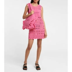 Ganni Logo Crochet Minidress