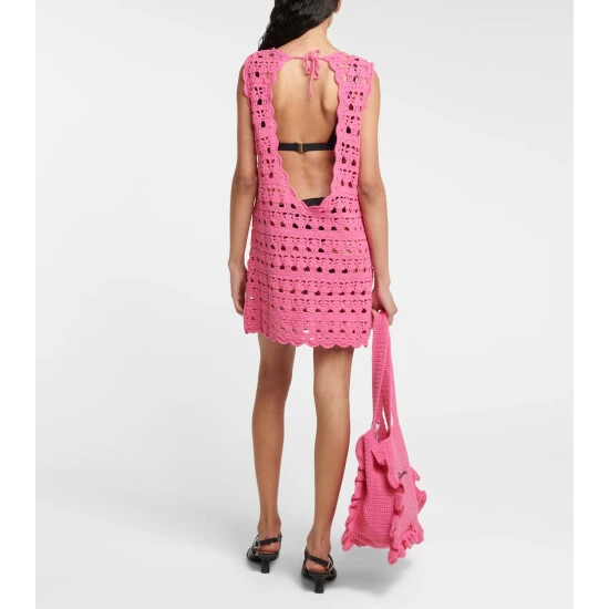 Ganni Logo Crochet Minidress - Image 2