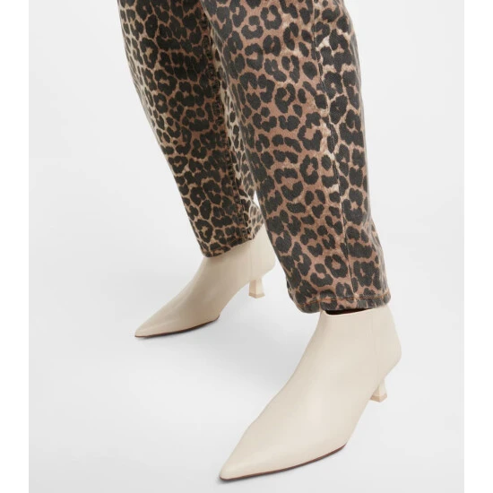 Ganni Leather Ankle Boots - Image 3