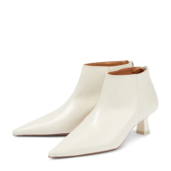 Ganni Leather Ankle Boots - Image 4