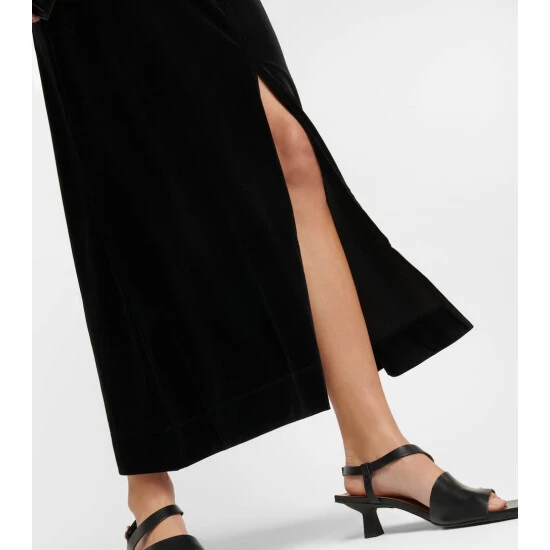Ganni Puff-sleeve Velvet Maxi Dress - Image 4