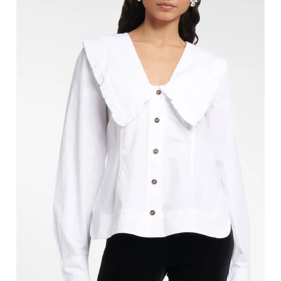 Ganni Cotton-poplin Shirt - Image 3