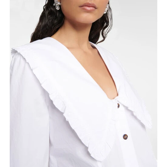 Ganni Cotton-poplin Shirt - Image 4