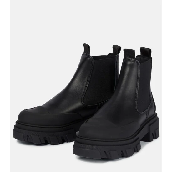 Ganni Low-rise Leather Chelsea Boots - Image 4