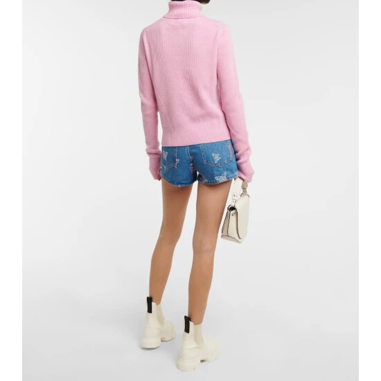 Ganni Logo Turtleneck Wool-blend Sweater - Image 2