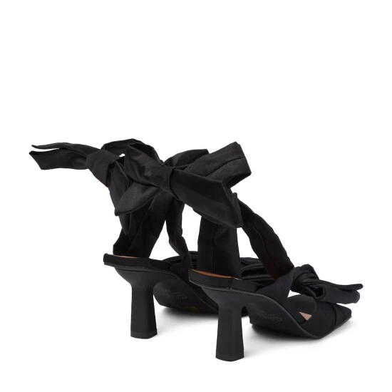 Ganni Bow-trimmed Lace-up Sandals - Image 2