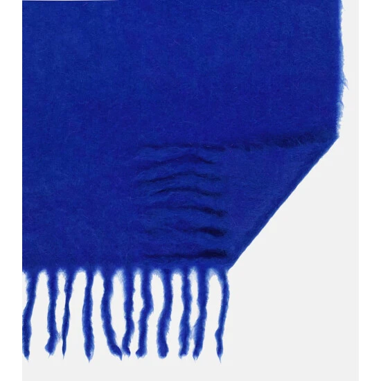 Ganni Fringed Mohair-blend Scarf - Image 4