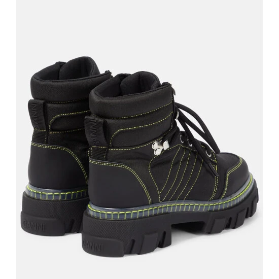 Ganni Lace-up Ankle Boots - Image 2