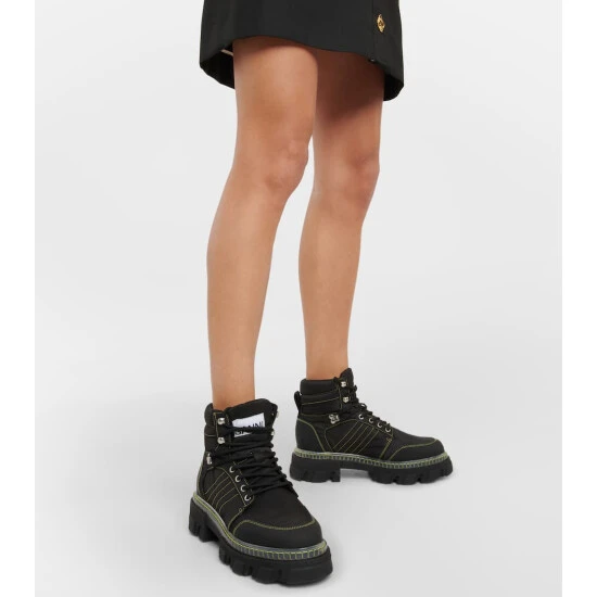 Ganni Lace-up Ankle Boots - Image 3