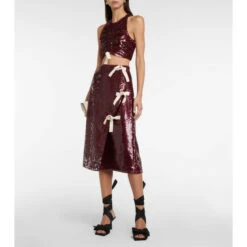 Ganni Sequined Wrap Skirt