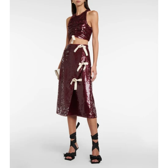 Ganni Sequined Wrap Skirt