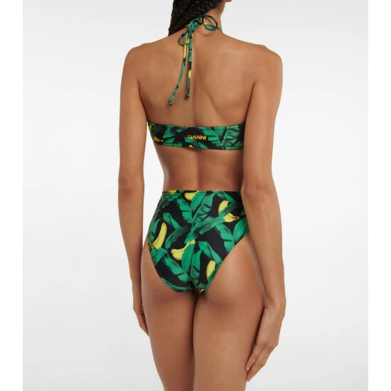 Ganni Printed Halterneck Bikini Top - Image 2
