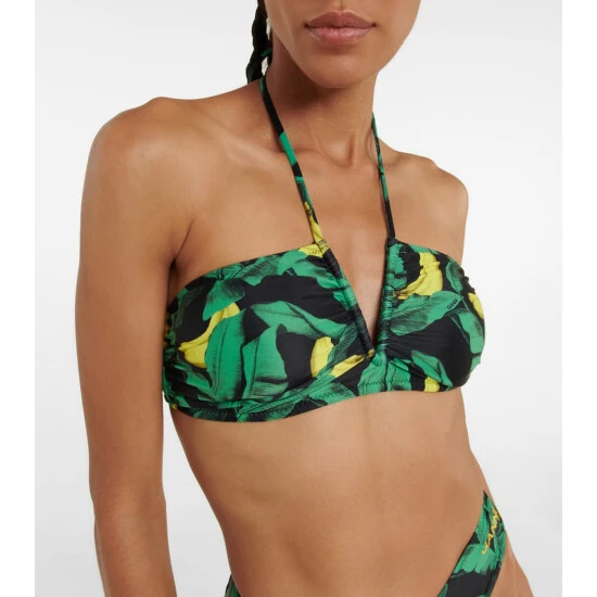 Ganni Printed Halterneck Bikini Top - Image 3