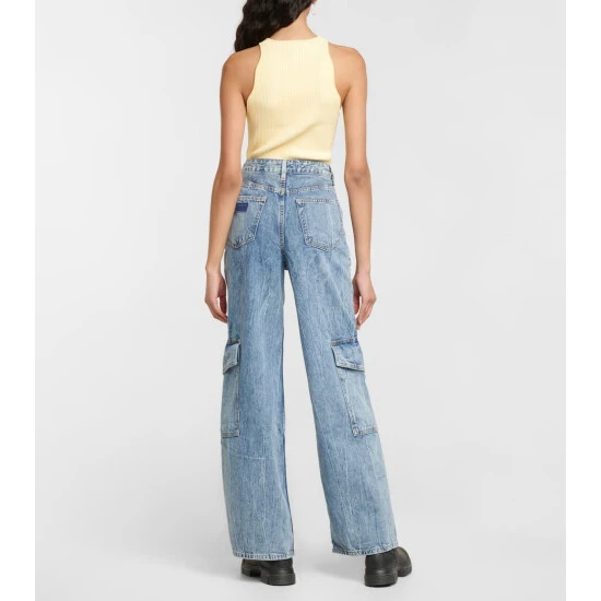 Ganni Crinkled Angi Cargo Jeans - Image 2