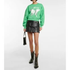 Ganni Logo Cotton Sweatshirt