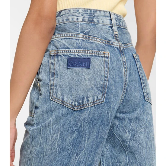 Ganni Crinkled Angi Cargo Jeans - Image 5