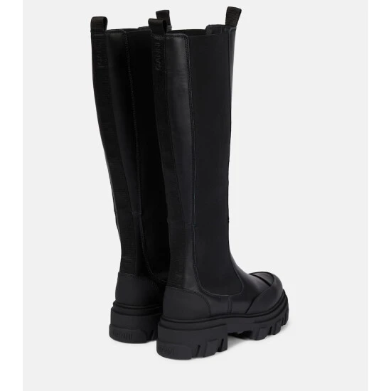 Ganni Leather Knee-high Boots - Image 2
