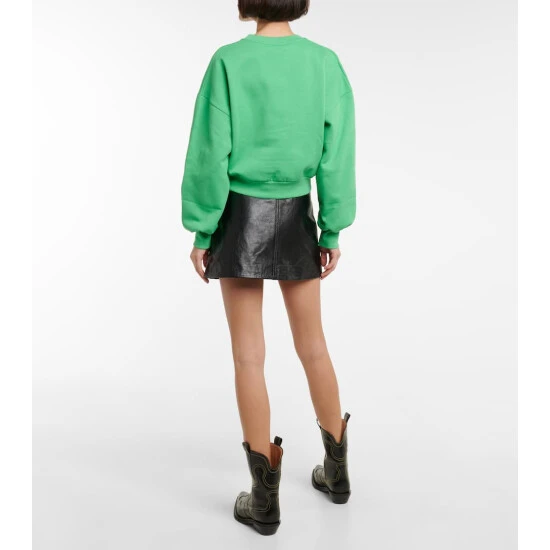 Ganni Logo Cotton Sweatshirt - Image 2