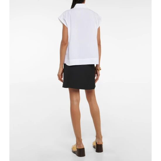 Ganni Lace-trimmed Cotton Poplin Top - Image 2