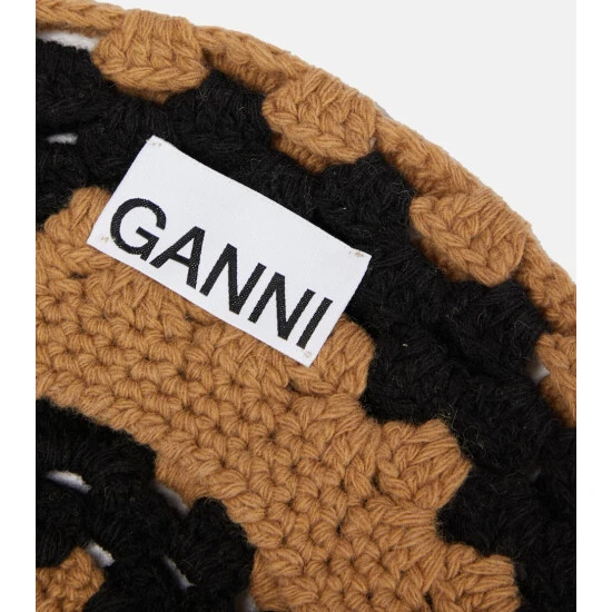Ganni Crocheted Wool-blend Beret - Image 2