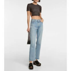 Ganni Embellished Suede Clogs