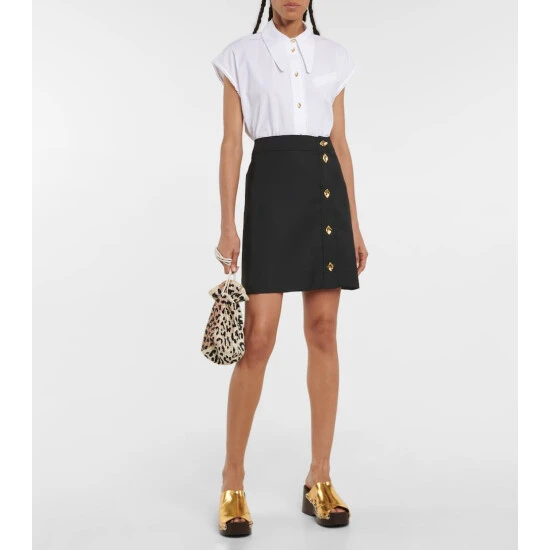 Ganni Asymmetric A-line Miniskirt