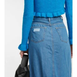 Ganni High-rise Denim Maxi Skirt -Ganni Shop unnamed file 721