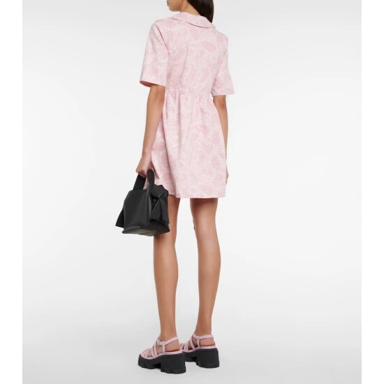 Ganni Paisley Denim Wrap Minidress - Image 3