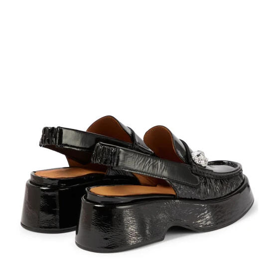 Ganni Slingback Patent Leather Loafers - Image 2